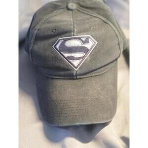 Superman Logo Black Baseball Cap – Embroidered Shield, Adjustable Fit